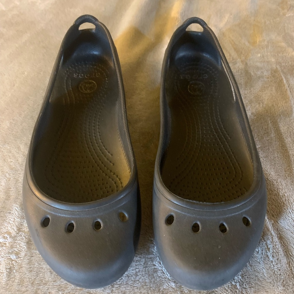 Crocs black shoes Women Size 8.